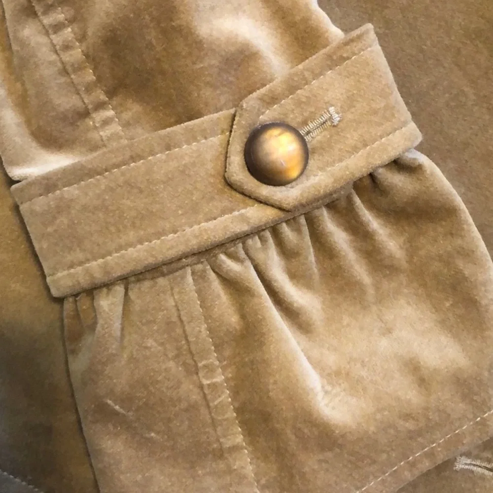 Zara Tan Blazer with Ruffle Sleeves - Picture 6 of 7